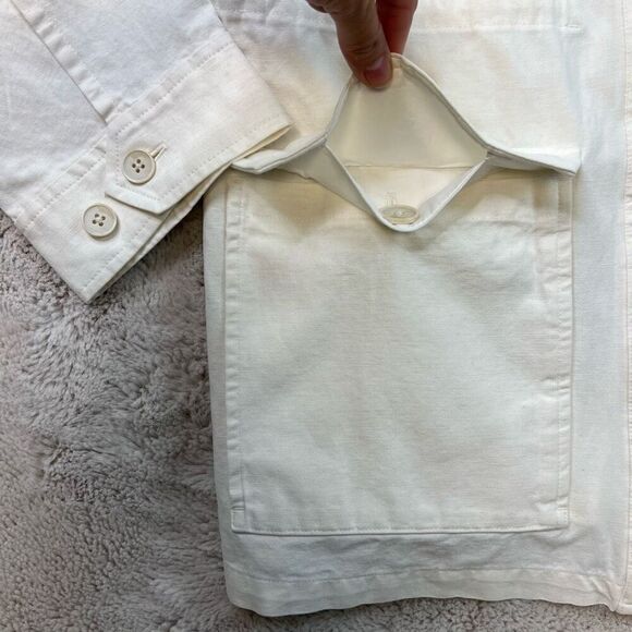 The Group Babaton White Military Utility Nook Jacket Size Small Pockets Button U - Picture 7 of 14